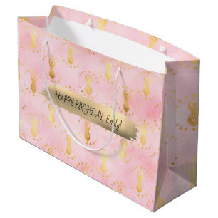 Happy Birthday Custom Text Trend Personalisiert Große Geschenktüte