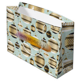 Happy Birthday Custom Text trendy Personalisiert L Große Geschenktüte