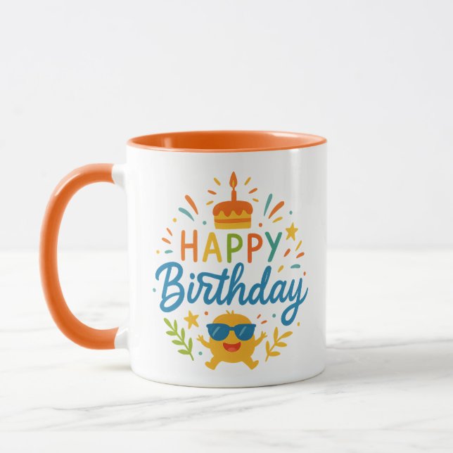 Happy Birthday | Cute Sunshine Combo Mug Tasse (Links)