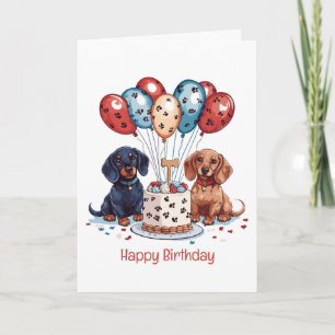 Happy Birthday Dackel Hunde Karte