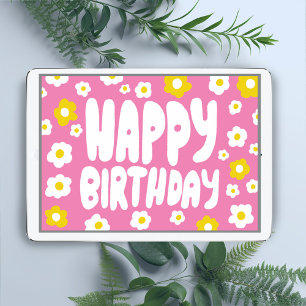 HAPPY BIRTHDAY Daisis Bubble Letters CUSTOM Bday Karte