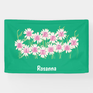 Happy Birthday Daisy Garden Design Banner