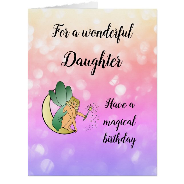 Happy Birthday Daughter Fairy Design (Vorderseite)