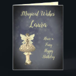 Happy Birthday Daughter Fairy Design Karte<br><div class="desc">Hübsch Happy Birthday Daughter Design Grußkarte.</div>