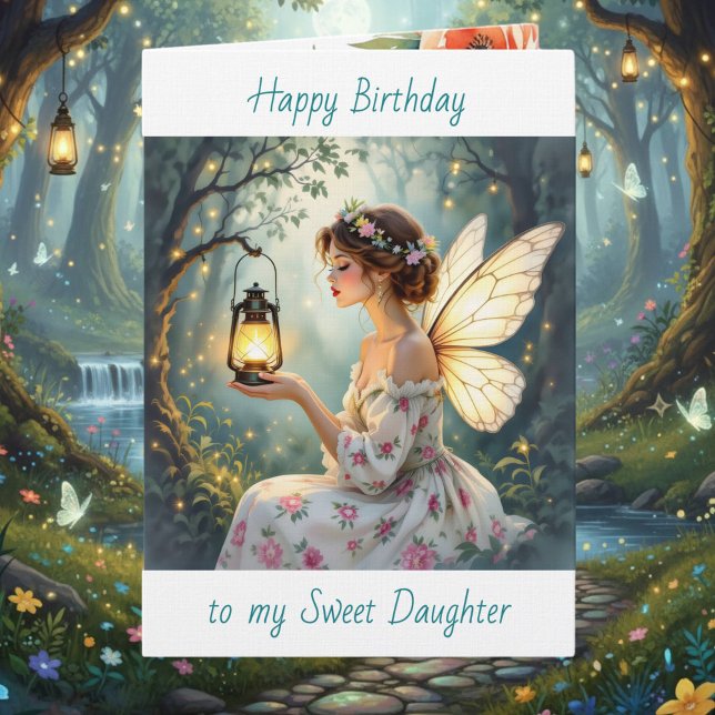 Happy Birthday Daughter | Fairy Themed Karte (Von Creator hochgeladen)