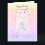 Happy Birthday Daughter in Law Fairy Design Karte<br><div class="desc">Schöne Moonstone Fairy Design Happy Birthday Tochter in Law Grußkarte.</div>