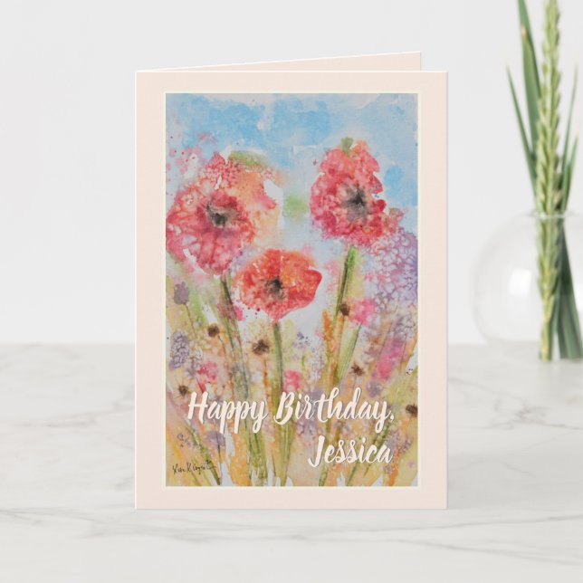Happy Birthday Daughter Personalisiert Karte (Vorderseite)