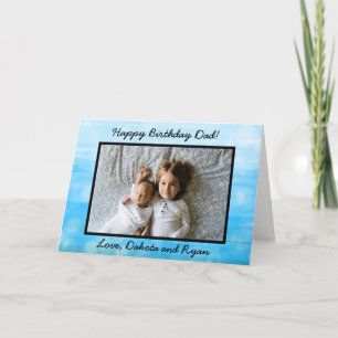 Happy Birthday Day Vater Personalisierte Fotokarte Karte