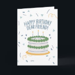 Happy Birthday Dear Friend Karte<br><div class="desc">Herzlichen Glückwunsch zum Geburtstag Liebling Geburtstagskarte. Spaß und festliche,  individuelle Geburtstagskarte!</div>