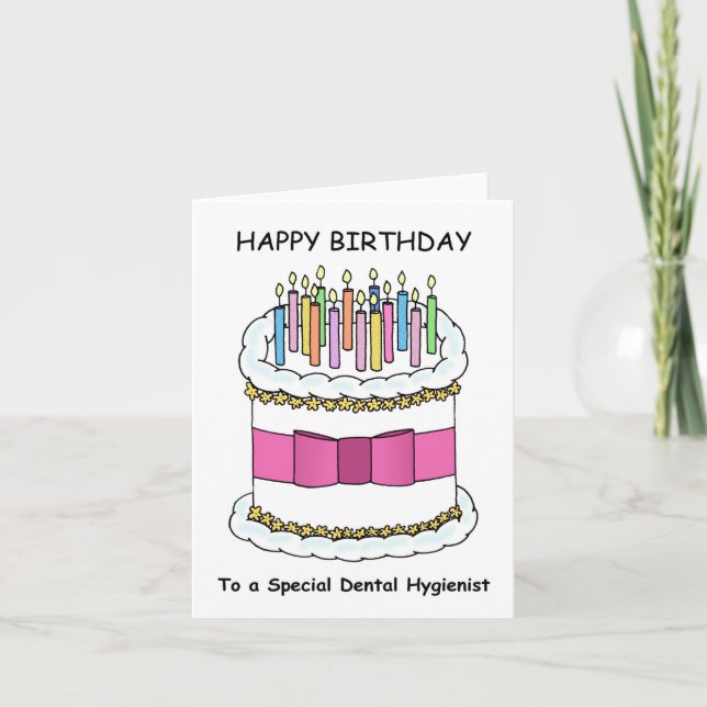 Happy Birthday Dental Hygienic Karte (Vorderseite)