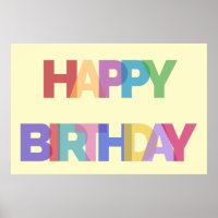 Happy Birthday Design in fröhlichen Farben