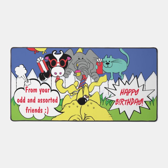 Happy Birthday Desk Mat Schreibtischunterlage (Vorderseite)