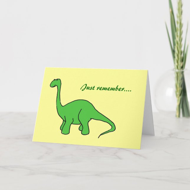 Happy Birthday Dinosaur Old Age Card Karte (Vorderseite)