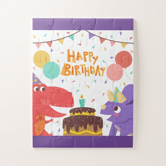 Happy Birthday Dinosaurier (Vertikal)