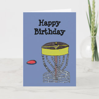 Happy Birthday disc golf greeting card Karte