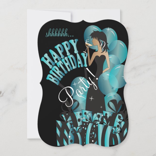 Happy Birthday Diva Girl| DIREKT| Einladung (Vorderseite)