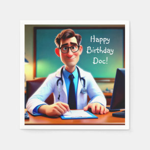 Happy Birthday Doc Serviette