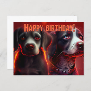 Happy Birthday! Dog Postkarte