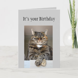 Happy Birthday Don't look You Age Fun Cat Karte