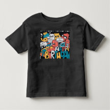Happy Birthday Doodle Kinder T-Shirt