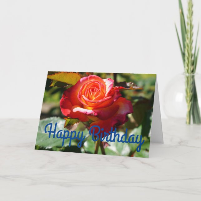 Happy Birthday Dream Come - die wahre Rose #2 Karte (Vorderseite)