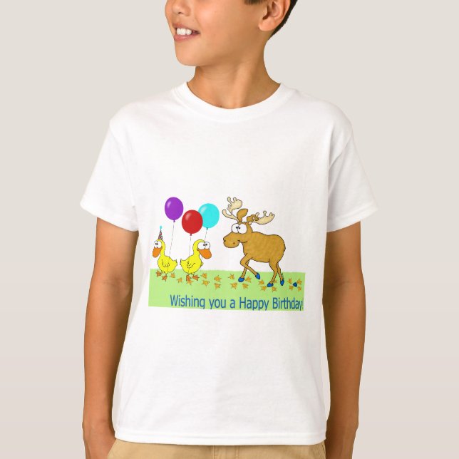 Happy Birthday Duck Duck Moose T - Shirt (Vorderseite)