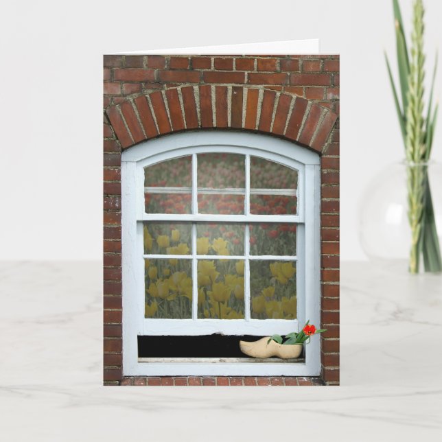 Happy Birthday Dutch Window Karte (Vorderseite)