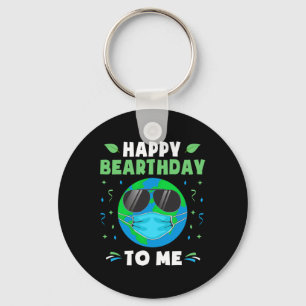 Happy Birthday Earth Day Funny Earth Wealth Mask Schlüsselanhänger