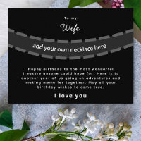 Happy Birthday Ehefrau Geschenkschmuckkarte