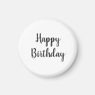 Happy Birthday Einfache Minimalistische Elegant Cu Magnet