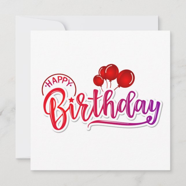 Happy Birthday Einladung (Vorderseite)