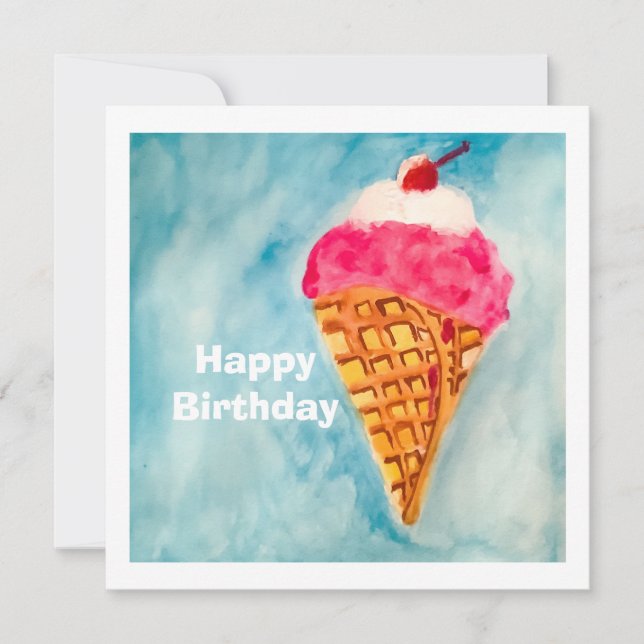 Happy Birthday Einladung (Vorderseite)