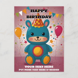 Happy Birthday Einladung Postkarte