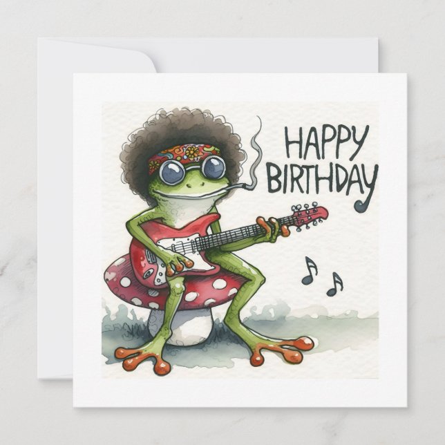 Happy Birthday Electric Guitar Karte (Vorderseite)
