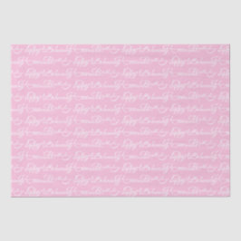 Happy Birthday elegante Drehbuch individuelle Name Seidenpapier