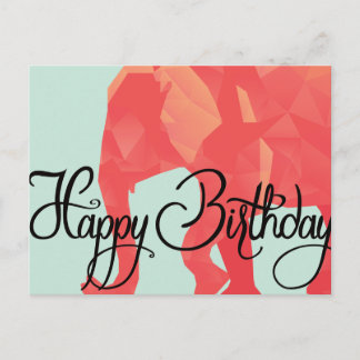 Happy Birthday Elephant Postcard Postkarte