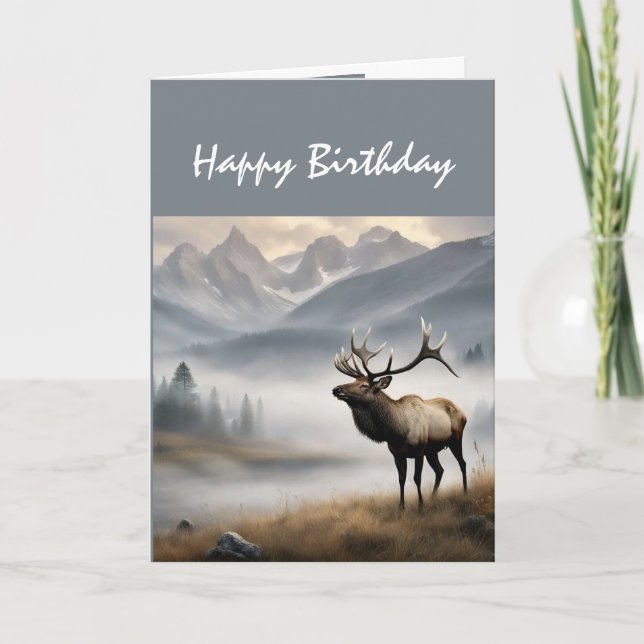 Happy Birthday Elk Jemand bemerkenswert Karte (Vorderseite)