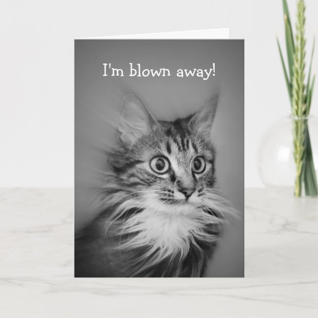 Happy Birthday erstaunliche Katze mit Neck Ruff Karte (Vorderseite)