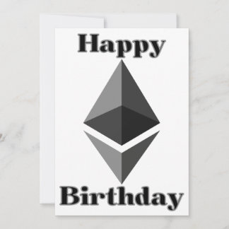 Happy Birthday Ethereum Icon Einladung