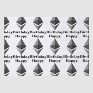 Happy Birthday Ethereum Icon Tissue Seidenpapier