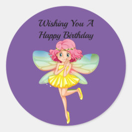 Happy Birthday Fairy Sticker