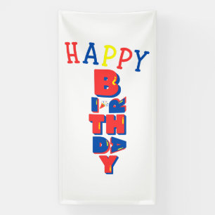 Happy Birthday Farb-Remix 4x8 Vinylbanner Banner