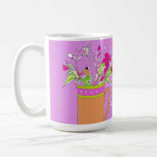 Happy Birthday farbenfrohe Blume Kaffeetasse
