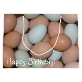 Happy Birthday farbenfrohe Hühnereier Große Geschenktüte
