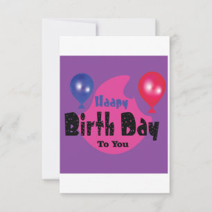 Happy Birthday – Farbige Party-Feiergestaltung Dankeskarte
