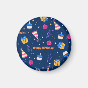 Happy Birthday feiern Design Magnet