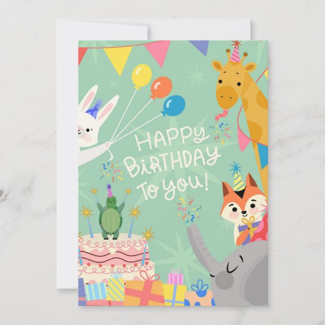 Happy Birthday Feiertagskarte (Vorderseite)