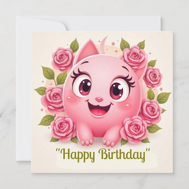 Happy Birthday Feiertagskarte (Cheerful Cat Happy Birthday Holiday Card!)