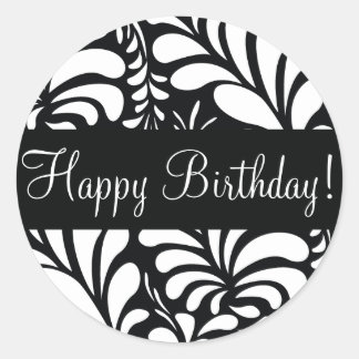 Happy Birthday Fern Flora Envelope Sticker Siegel