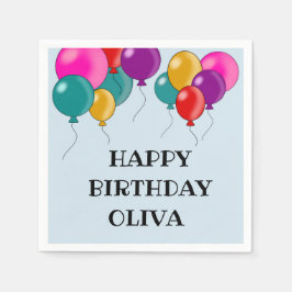 Happy Birthday Festive Party Bash Ballon Serviette